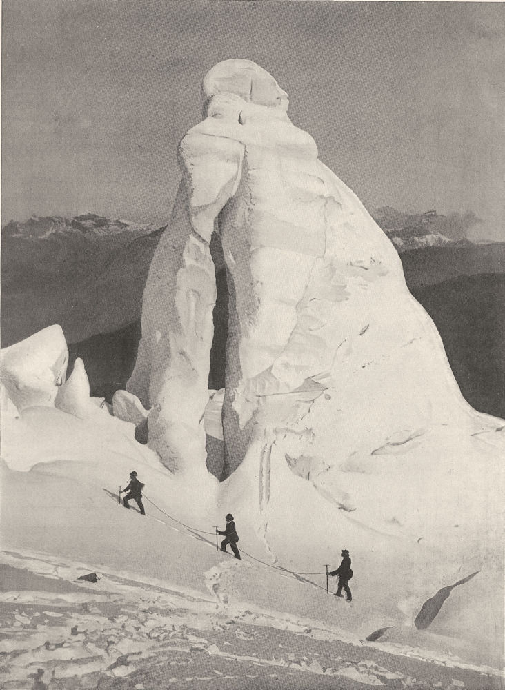 HAUTE-SAVOIE. Pyramide de glace 1903 old antique vintage print picture